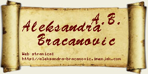 Aleksandra Bracanović vizit kartica